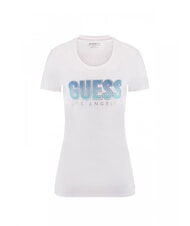 GUESS CN SS GLITTER  T-shirt en coton blanc pur - T-shirt - 4