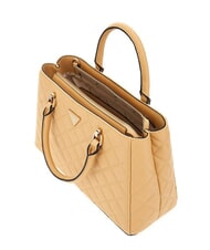 GUESS ECO CARLY  Sac &agrave; main, avec bandouli&egrave;re BEIGE - Sacs pour Femme - 4