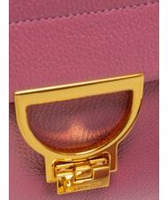 COCCINELLE ARLETTIS SIGNATURE Sac en cuir avec bandoulière pulpe rose - Sacs pour Femme - 3