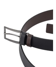 PIQUADRO MODUS RESTYLING Ceinture réversible en cuir noir brun - Ceintures - 5