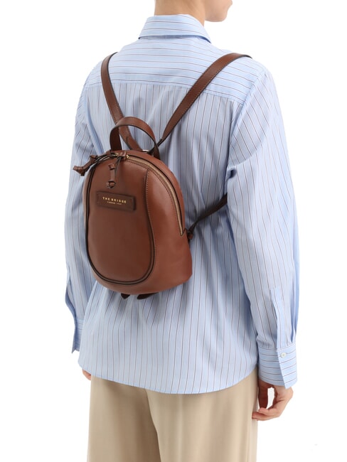 DOMITILLA Sac à dos en cuir MARRON - Sacs pour Femme