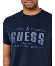 GUESS SS BSC TRADITION  T-shirt en coton bleu intelligent multi - T-shirt - 3