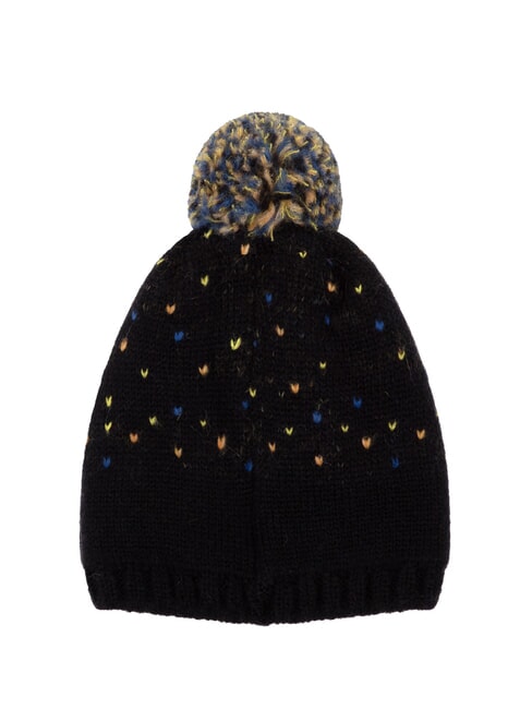 CHARMY KIDS Bonnet avec pompon noir-cobalt-tanger - Chapeau de b&eacute;b&eacute;