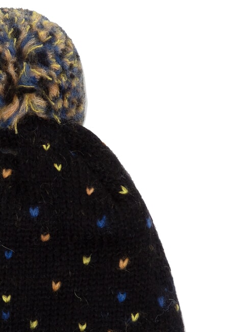CHARMY KIDS Bonnet avec pompon noir-cobalt-tanger - Chapeau de b&eacute;b&eacute;