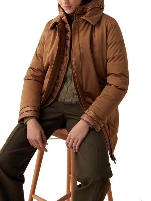 SURROUNDING Veste longue matelass&eacute;e &agrave; capuche champignon - Vestes pour femmes