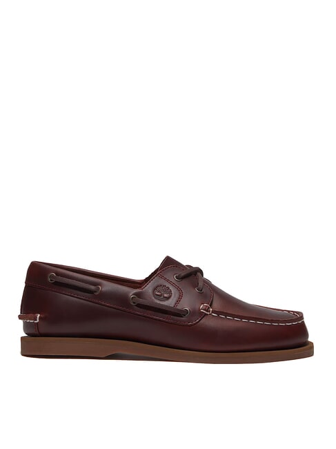 CLASSIC BOAT  Chaussures bateau en cuir bordeaux pleine fleur - Chaussures Femme