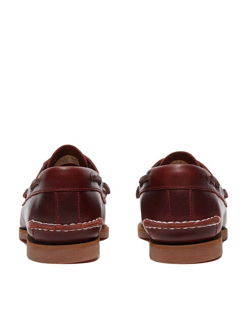 CLASSIC BOAT  Chaussures bateau en cuir bordeaux pleine fleur - Chaussures Femme