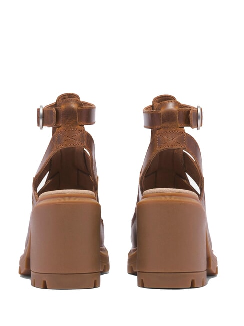 ALLINGTON Sandales hautes en cuir rouille pleine fleur - Chaussures Femme