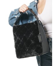 BRACCIALINI ICONS Hobo Sac &agrave; bandouli&egrave;re noir - Sacs pour Femme - 5