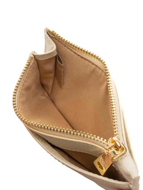 METALLIC LOGO Porte-cartes plat avec porte-monnaie Ivoire - Portefeuilles Femme