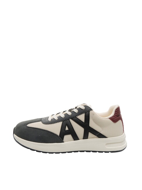 A|X LOGO Baskets blanc cass&eacute; + gris fonc&eacute; - Chaussures Homme