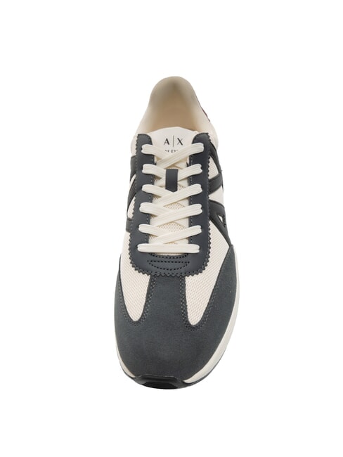 A|X LOGO Baskets blanc cass&eacute; + gris fonc&eacute; - Chaussures Homme