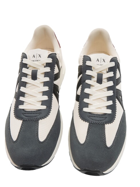 A|X LOGO Baskets blanc cassé + gris foncé - Chaussures Homme