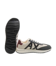 ARMANI EXCHANGE A|X LOGO Baskets blanc cassé + gris foncé - Chaussures Homme - 6