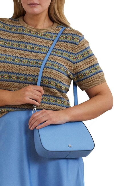 DANNI Sac à bandoulière, avec bandoulière, en cuir bleu ciel - Sacs pour Femme