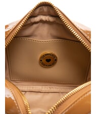 LOVE MOSCHINO CROCO PRINTED Sac bandoulière pour appareil photo chameau2 - Sacs pour Femme - 5