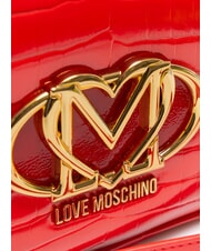 LOVE MOSCHINO CROCO PRINTED Sac bandouli&egrave;re pour appareil photo rouge - Sacs pour Femme - 3