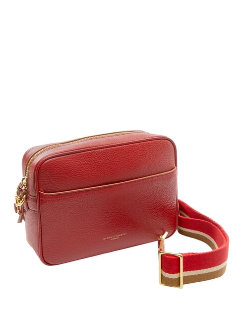 NINA Sac photo en cuir cerise - Sacs pour Femme