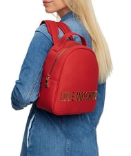 LOVE MOSCHINO GOLD LETTERING Sac à dos ROUGE - Sacs pour Femme - 4
