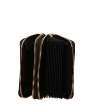 LOVE MOSCHINO GOLDEN HEART Portefeuille zippé moyen Noir - Portefeuilles Femme - 2