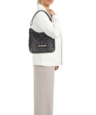 LOVE MOSCHINO QUILTED  Sac à bandoulière Hobo Noir - Sacs pour Femme - 4