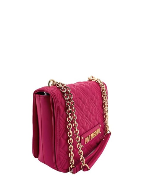 QUILTED GOLD CHAIN Sac port&eacute; &eacute;paule/crois&eacute; magenta - Sacs pour Femme