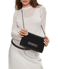 LOVE MOSCHINO CHAIN Sac bandoulière avec micro clous noir/bronze - Sacs pour Femme - 4