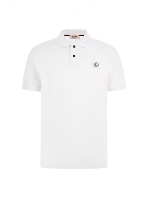 WASHED  Polo &agrave; manches courtes blanc pur - chemise polo