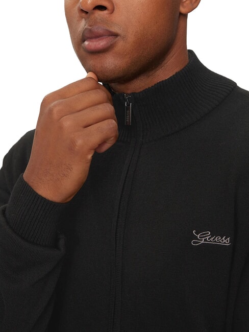 DARREL Cardigan col montant enti&egrave;rement zipp&eacute; jetbla - Pulls pour hommes