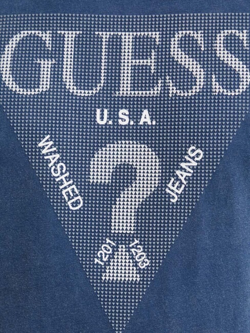 TRIANGLE T-shirt en coton avec imprimé fanion bleu - T-shirt