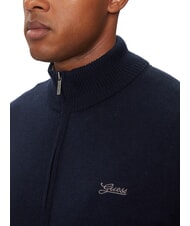 GUESS DARREL Cardigan col montant enti&egrave;rement zipp&eacute; smartblue - Pulls pour hommes - 3