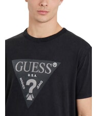 GUESS TRIANGLE T-shirt en coton avec imprimé jetbla - T-shirt - 3