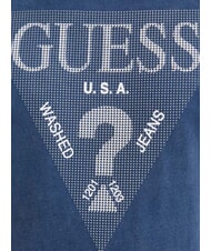 GUESS TRIANGLE T-shirt en coton avec imprimé fanion bleu - T-shirt - 4