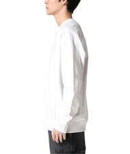 GUESS RAGLAN Sweat-shirt ras du cou en coton blanc pur - Pulls molletonnés - 3