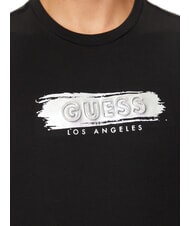 GUESS METALLIC LOGO T-shirt avec imprimé en relief jetbla - T-shirt - 4