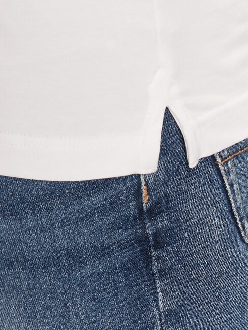 NOLAN Polo manches courtes col rayé blanc pur - chemise polo