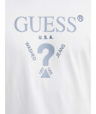 GUESS TRIANGLE T-shirt en coton avec imprimé blanc pur - T-shirt - 4