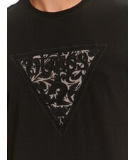 GUESS TRIANGLE T-shirt avec patch logo brodé jetbla - T-shirt - 4