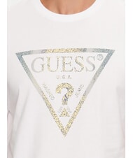 GUESS TRIANGLE T-shirt avec maxi imprim&eacute; blanc pur - T-shirt - 3