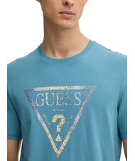 GUESS TRIANGLE T-shirt avec maxi imprim&eacute; temp&ecirc;te sauvage bleue - T-shirt - 3