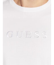GUESS LOGO EMBROIDERY T-shirt en coton blanc pur - T-shirt - 3