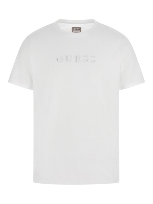 LOGO EMBROIDERY T-shirt en coton blanc pur - T-shirt
