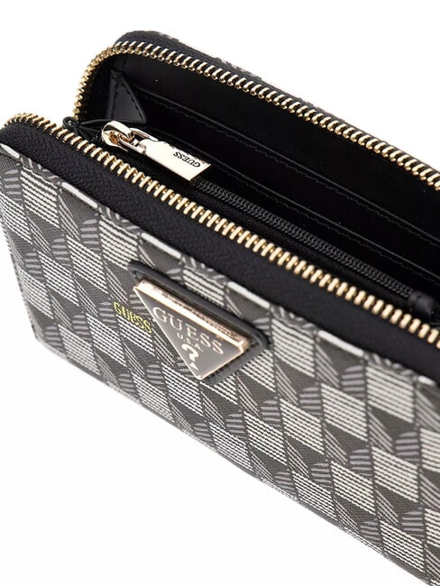 G WAVE  Portefeuille zippé de taille moyenne logo noir - Portefeuilles Femme