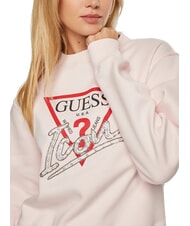 GUESS ICON Sweat-shirt &agrave; col rond rose discret - Sweat-shirts pour femmes - 3