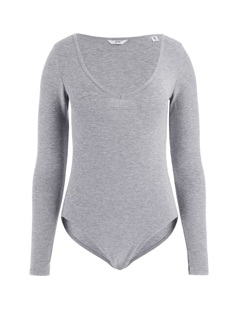 TESSA Body côtelé à manches longues gj gris moyen bruyère - T-shirt