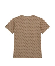 GUESS KIDS T-shirt avec logo intégral 4G 4g aop beige blanc - Tee-shirt enfant - 2