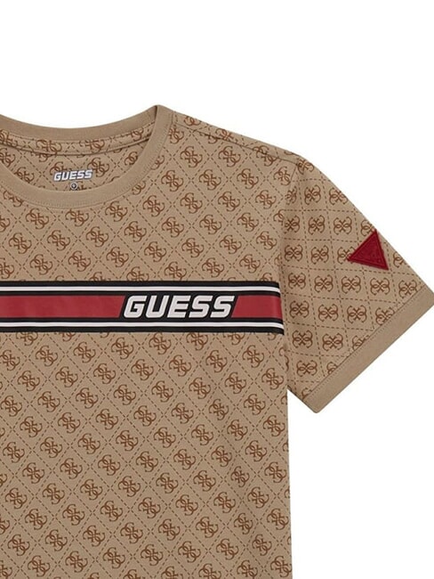 KIDS T-shirt avec logo intégral 4G 4g aop beige blanc - Tee-shirt enfant