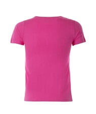 GUESS KIDS T-shirt imprim&eacute; avec logo triangulaire voyage rose - Tee-shirt enfant - 2