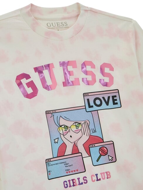 KIDS T-shirt à motifs imprimés teinture rose - Tee-shirt enfant