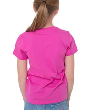 GUESS KIDS T-shirt imprim&eacute; avec logo triangulaire voyage rose - Tee-shirt enfant - 4